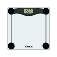 Momert 5873 elektronikus személymérleg 180 kg 100 g edzett üveg felület lcd kijelző automatikus kikapcsolás kg lb st CR2032 elem #1