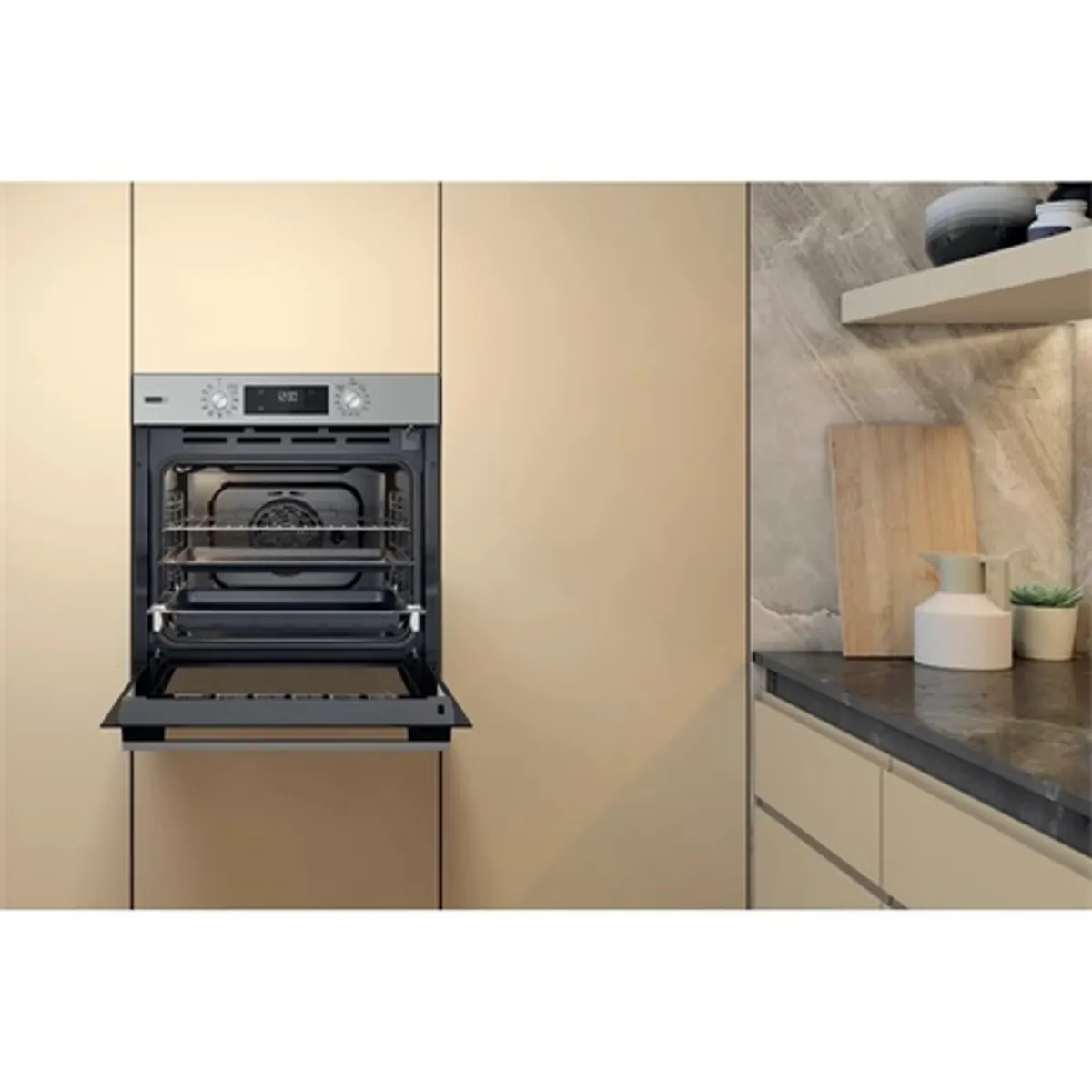 Whirlpool OMSK58RU1SX beépíthető sütő gőz funkcióval, pirolitikus és hidrolitikus tisztítás, inox, 71 l 59,5x59,5x55,1 cm #6