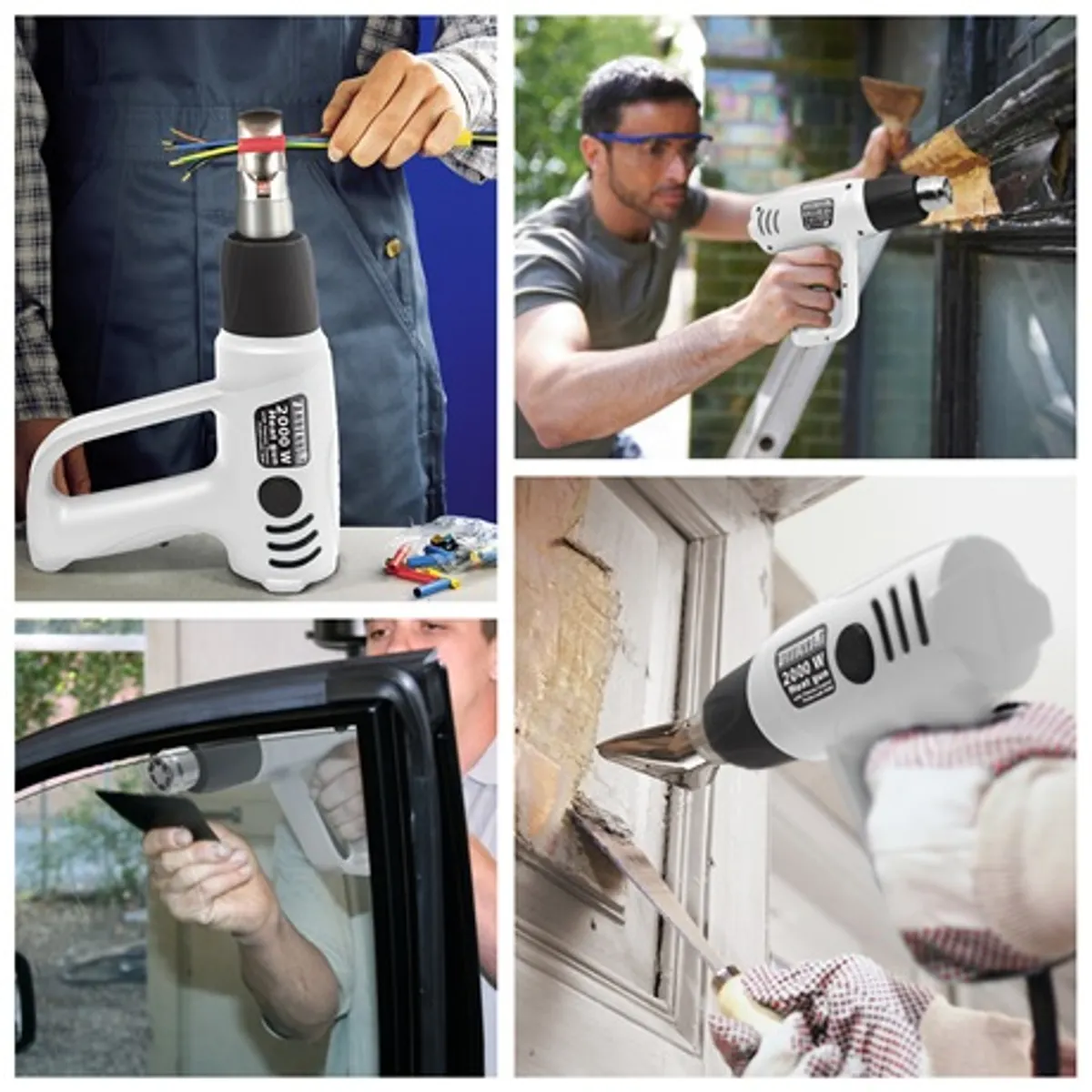 Fahrenheit 28401 hőlégfúvó 50-450°C és 90-600°C, 0-250 és 500 lpm, 4 fúvóka, 220-240 V, 800 és 2000 W, 2 lépcsős RPM, kábel hossza kb. 170 cm #5