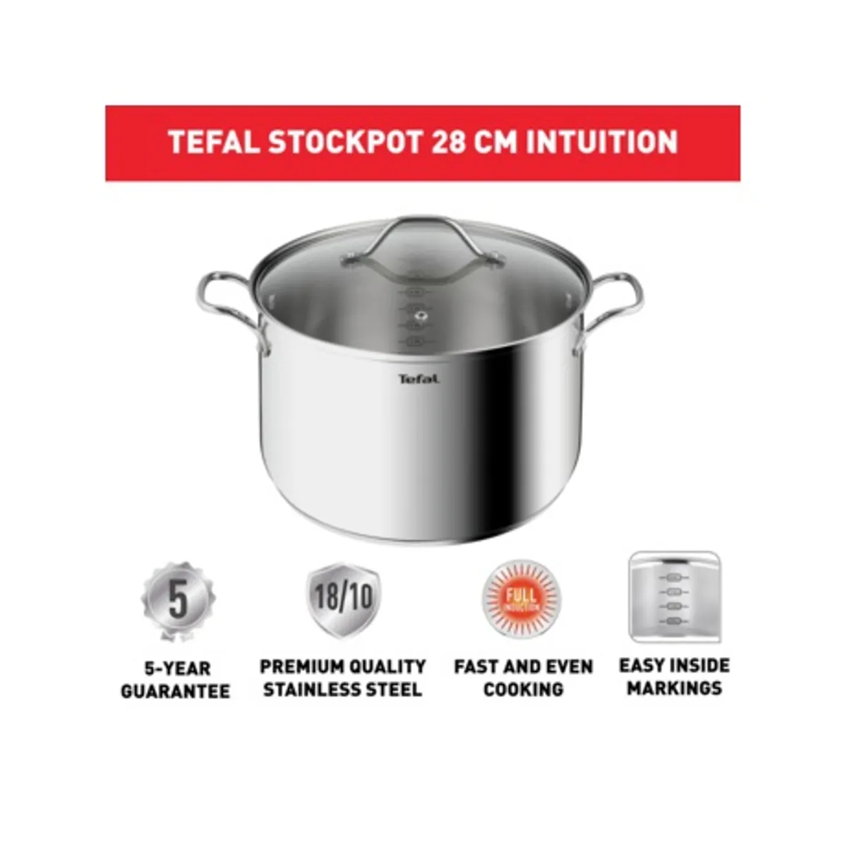 Tefal B8644474 Intuition nyeles lábas fedővel 20 cm rozsdamentes acél indukciós kompatibilitás #4