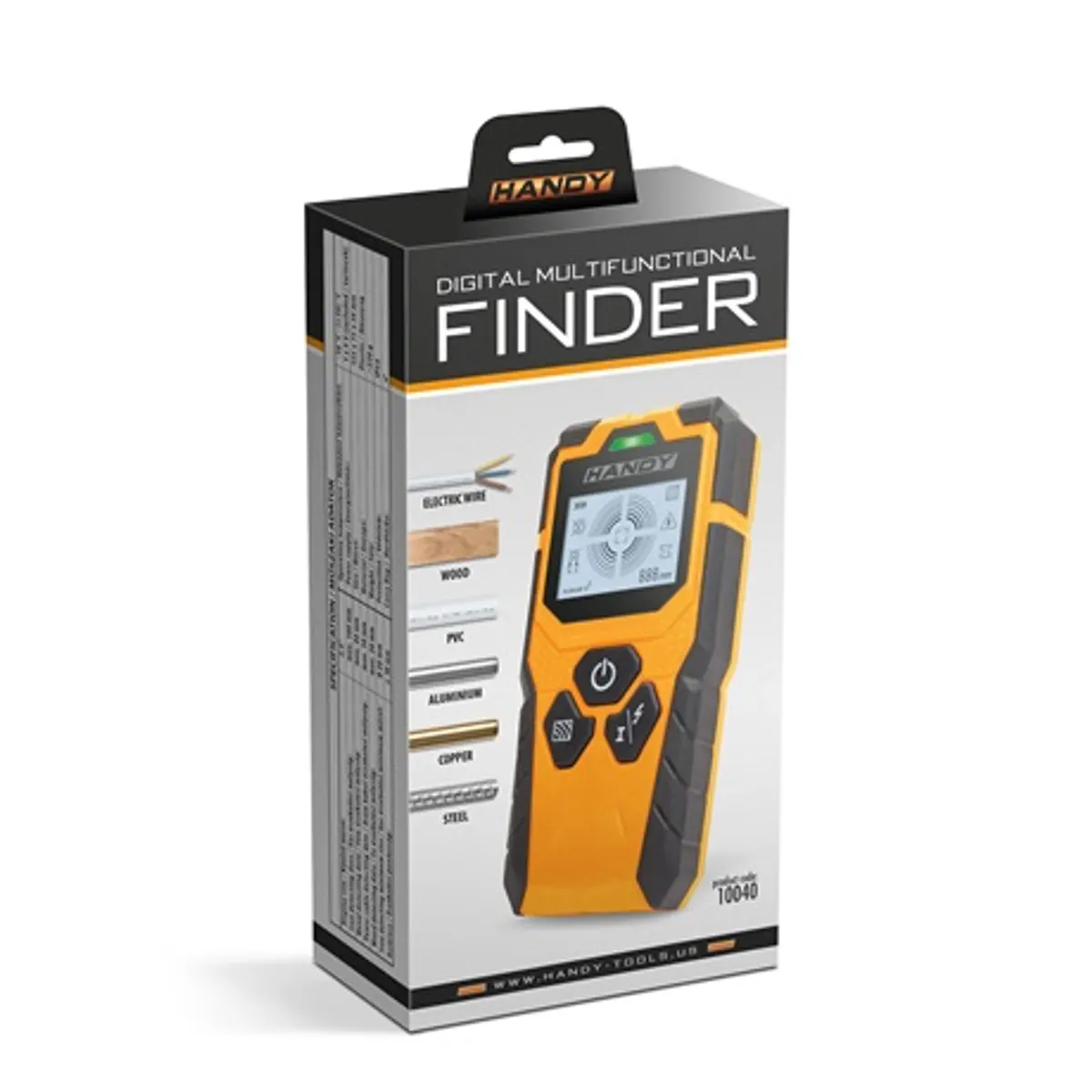 Handy 10040 digitális fém fa áram detektor kijelző 2,4" IP54 vas 100 mm fa 20 mm #9