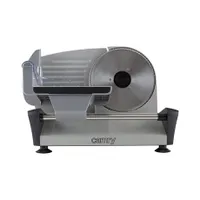 Camry CR4702 szeletelőgép 200 W 19 cm rozsdamentes acél kés, biztonsági kapcsoló, 0-15 mm szeletvastagság, csúszásmentes talp, adagoló kocsi inox #1