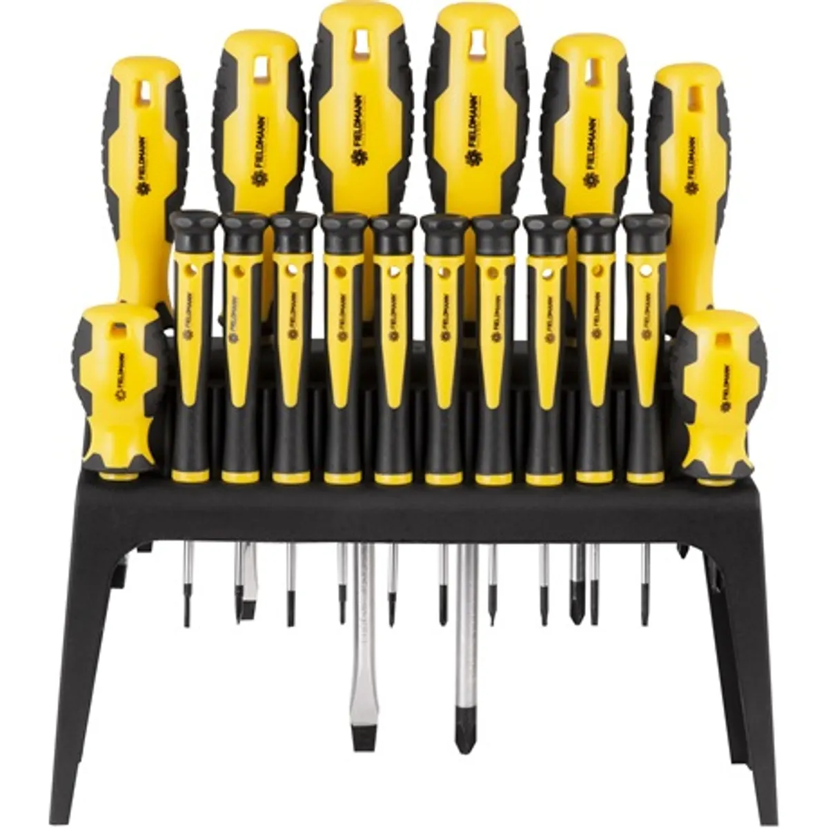 FIELDMANN FDS 5008-18R csavarhúzó készlet 18 részes Philips hasított forgó fogantyúval CR-V acélból korrózióvédett felület ABS markolat ergonikus #1