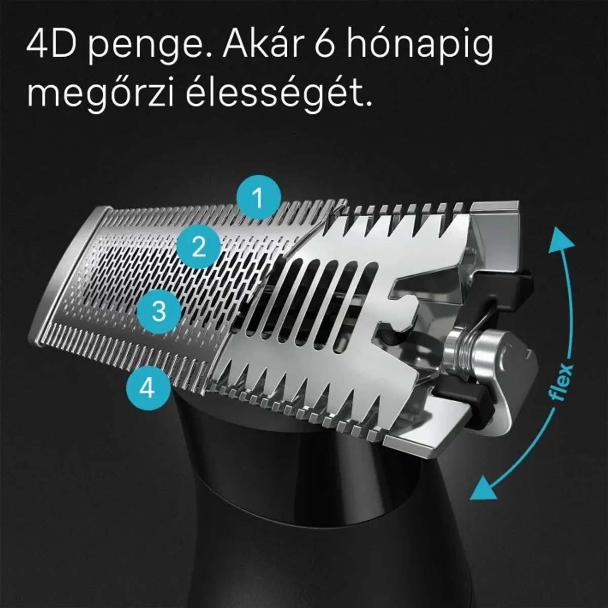 Braun XT3100 Series X3 4D penge 2x széles vágóterület SkinGuard vízálló #4