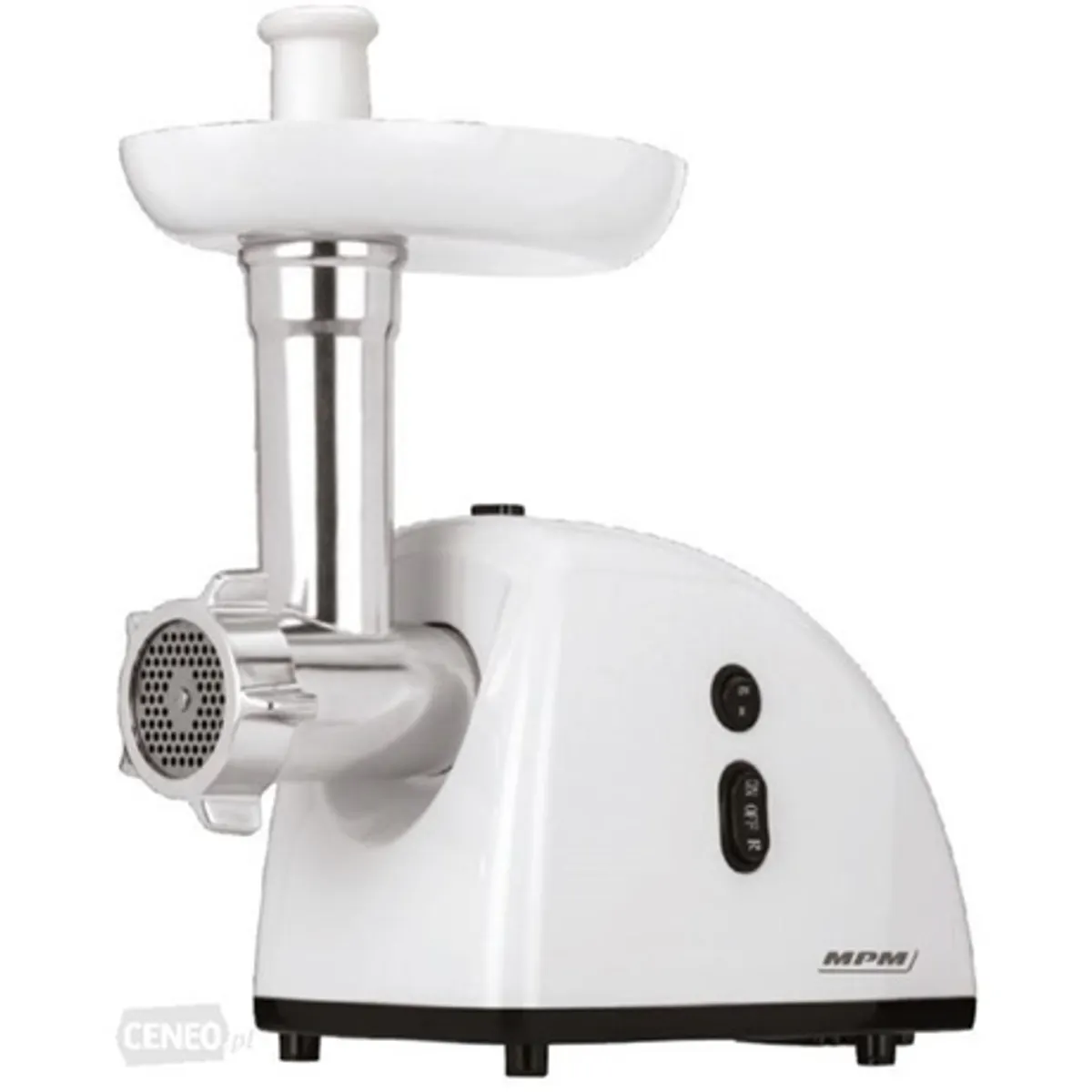 MPM MMM-05 húsdaráló 720W rozsdamentes ház, visszafordítható, túlterhelés védelem, adagoló tálca, tárcsák 3, 4, 7 mm, kolbász és pite töltő fej #1