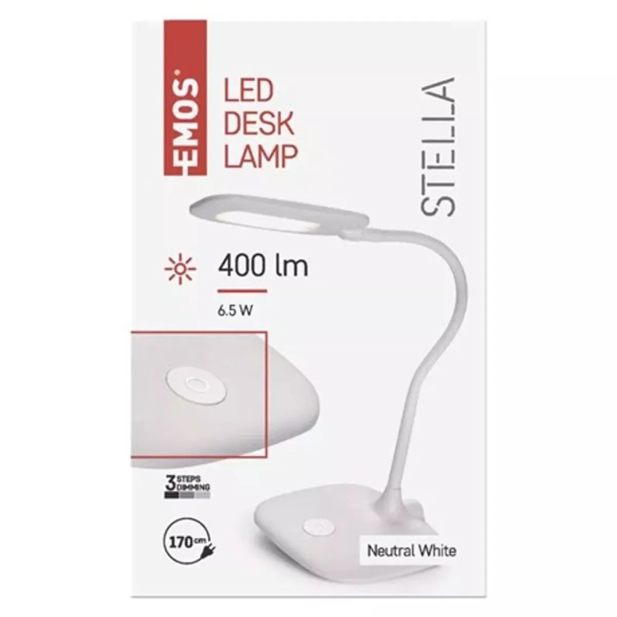 Emos Z7602W Stella led asztali lámpa dimmelhető 400 lm 4000 K 12 V 400 mA 30 000 óra #4