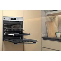 Whirlpool OMSK58HU1SX Beépíthető sütő inox A energiaosztály gőz funkció hidrolitikus tisztítás digitális kijelző teleszkópos sín 71 l 59,5x59,5x55,1 cm #7