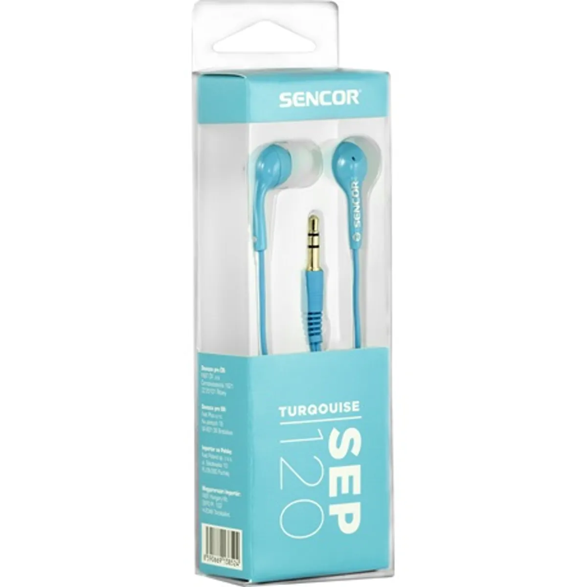 Sencor SEP120T fülhallgató 16 Ohm 20-20000 Hz 3,5 mm jack 1,2 m türkiz #4