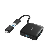 Hama 00200116 4-portos USB-A hub USB 3.2 Gen1 USB-C adapterrel fekete #1