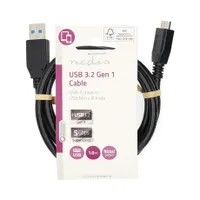 Nedis CCGL61500BK10 USB3.2 Gen 1 USB-A-Micro-B kábel, 1 m, 5 Gbps #2