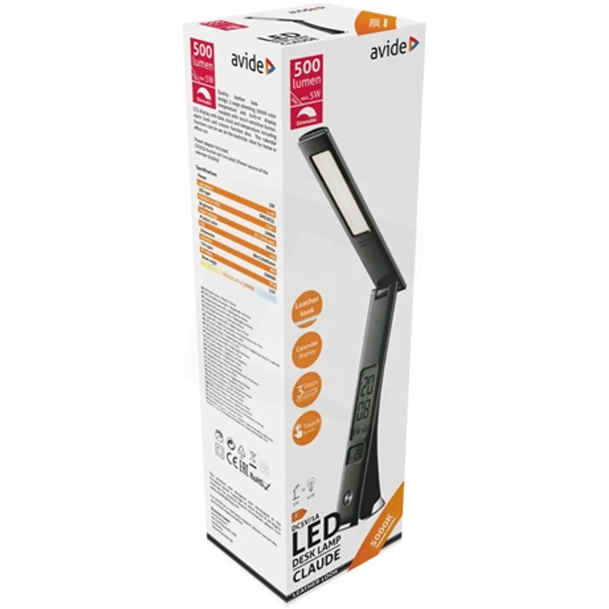 Avide ABLDL-BLC-5W-BL Claude led üzleti asztali lámpa fekete 5W 500lm 5000K #4