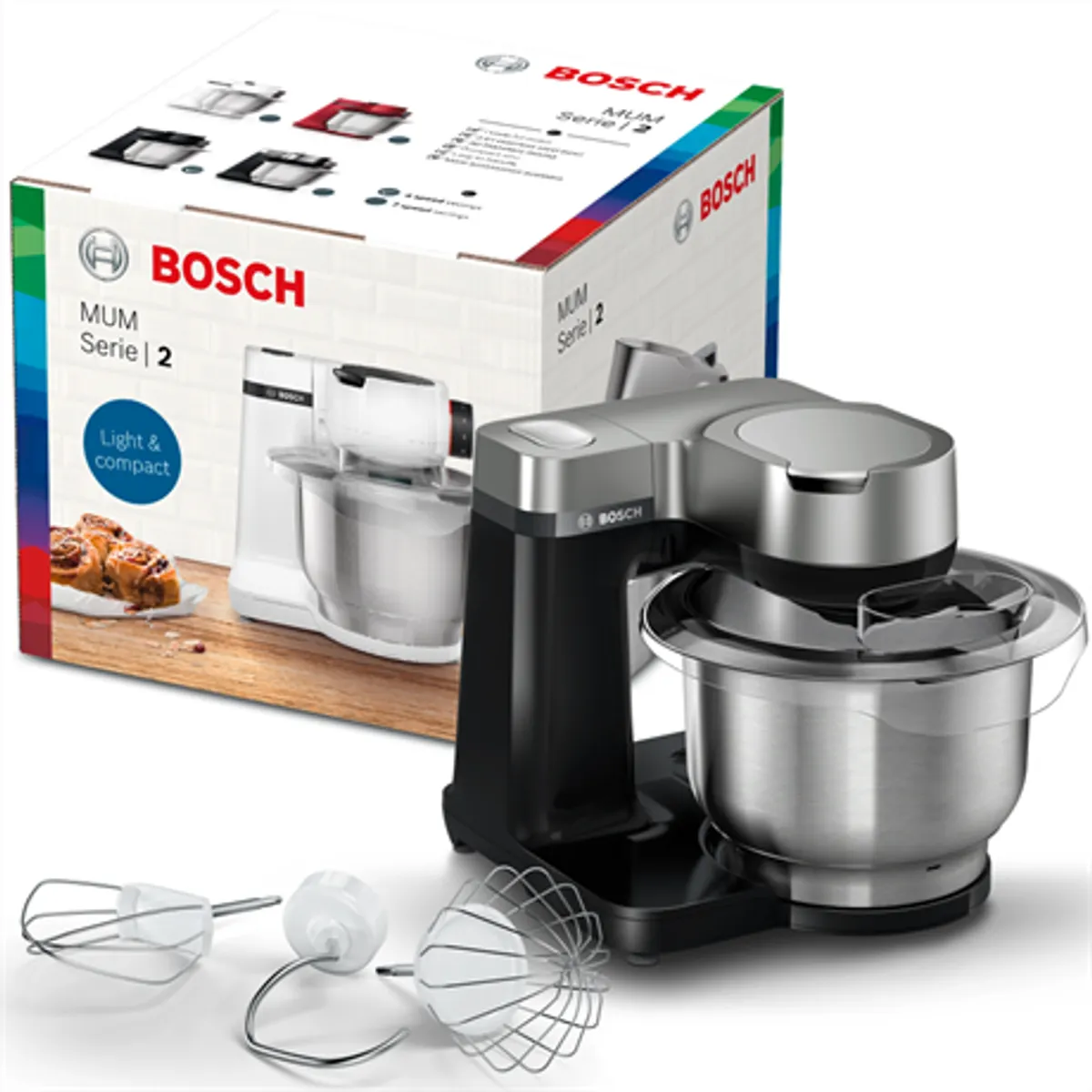 Bosch MUMS2VM00 MUM serie 2 konyhai robotgép 900 W 3,8 l fekete 7 sebességfokozat parkolóállás #5