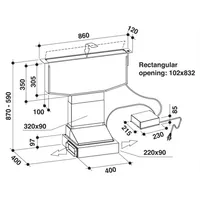 Whirlpool WDO 93F B K páraelszívó beépíthető 77 cm inox 603 m3h VL3i vezérlés 3 fokozat #5