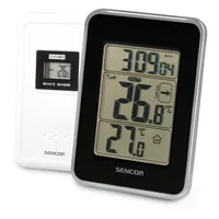 Sencor SWS 25 BS Időjárás állomás 12-24 órás kijelzés belső -9C - 50C külső -30C - 55C 433 MHz hatótávolság 30 m 1 érzékelő táp 2 x 1,5V AAA #1