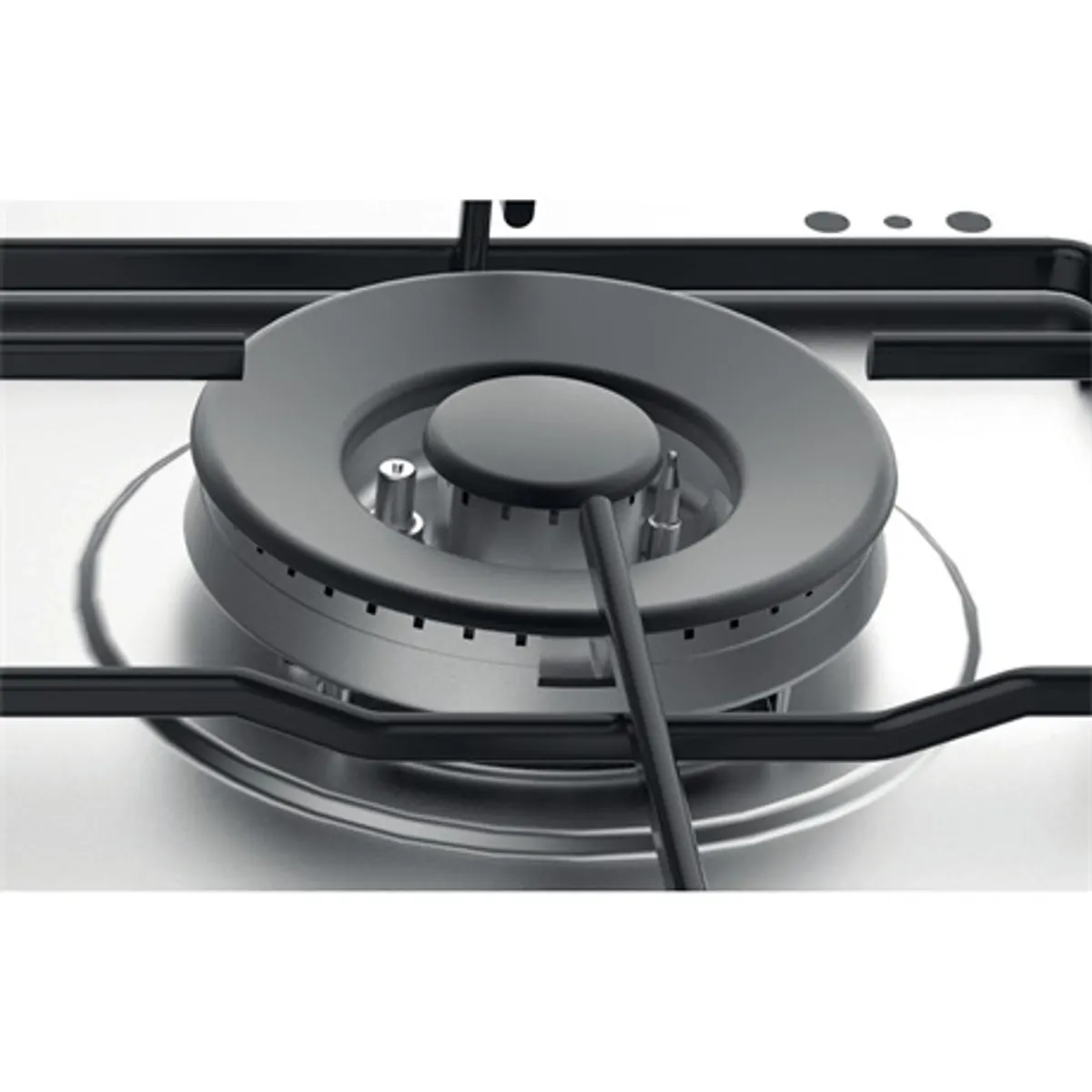 Whirlpool TGML 651 IX Beépíthető gázfőzőlap 4 gázégő metán mechanikus kezelőgomb rozsdamentes acél felület 58 cm szélesség #5