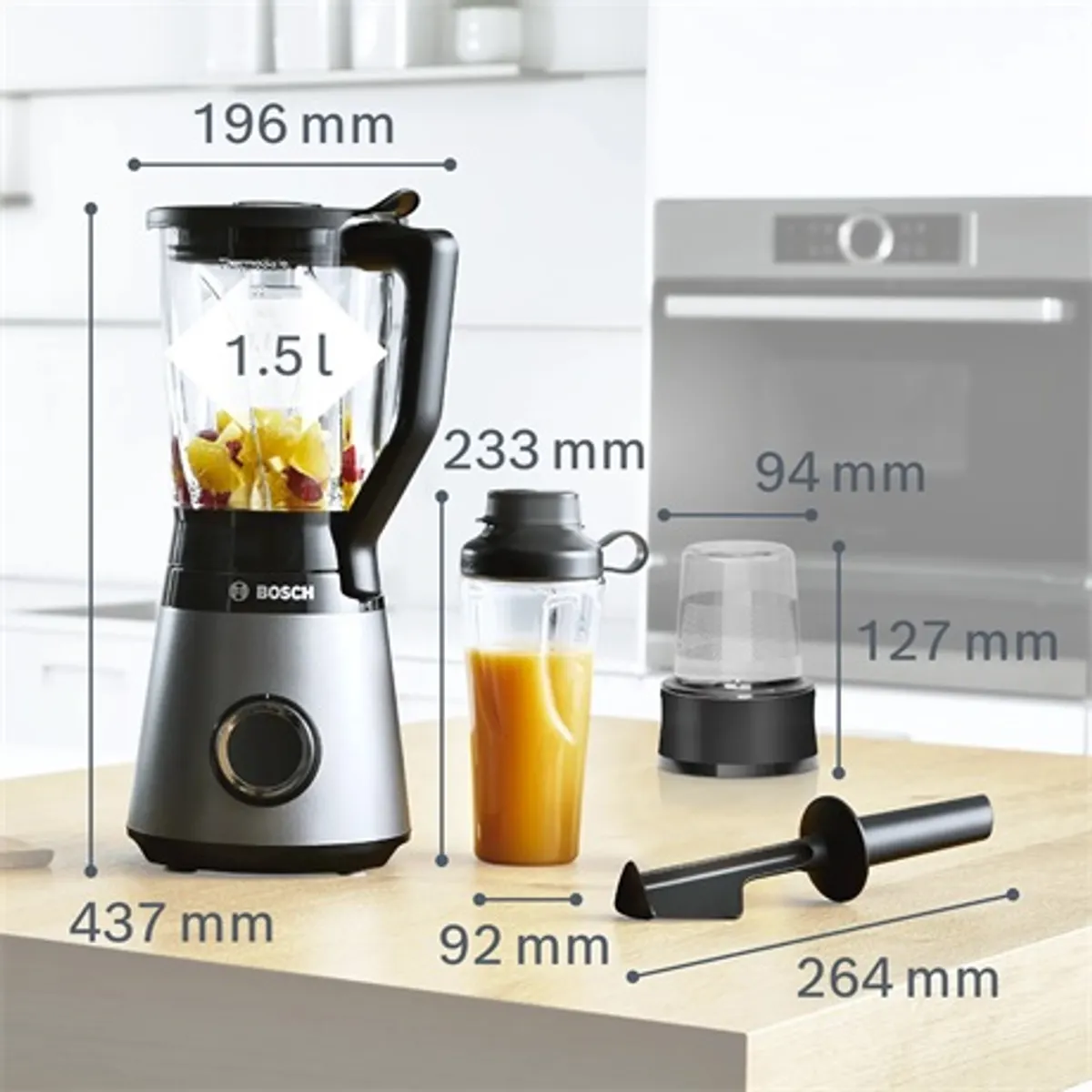 Bosch MMB6177S VitaPower Serie 4 turmixgép 1200 W 2 az 1-ben pengével ToGo palack 0,6 L #3