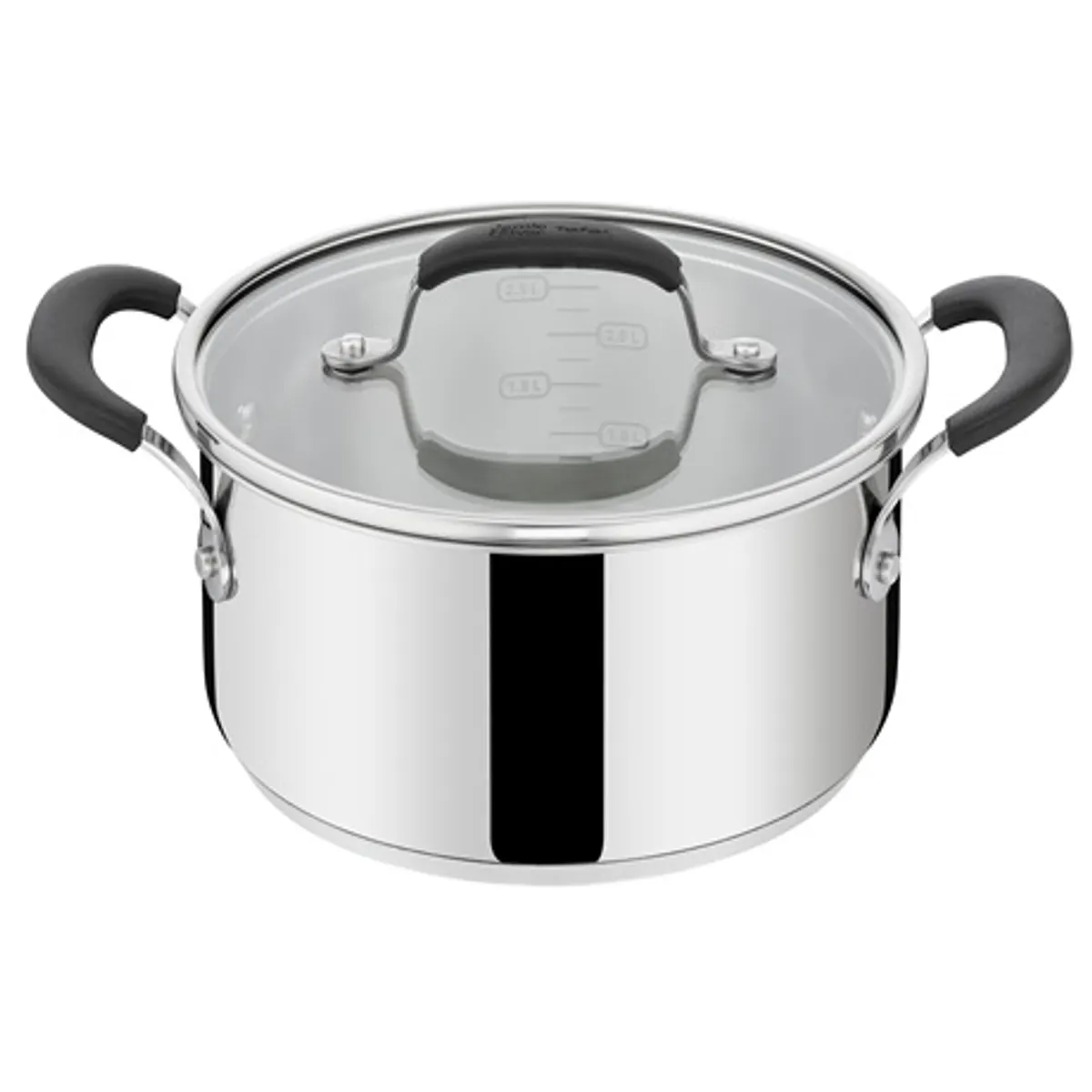 Tefal E3184455 Jamie Oliver lábas 20 cm 2,5 L rozsdamentes acél szilikon fogantyúval indukciós kompatibilis fedél üvegből készült #1