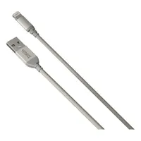 Yenkee YCU 612 SR Töltő- és adatkábel USB Lightning ezüst 2,0 m MFI szövött borítás alumínium csatlakozók 480 Mbps 2,4 A #1