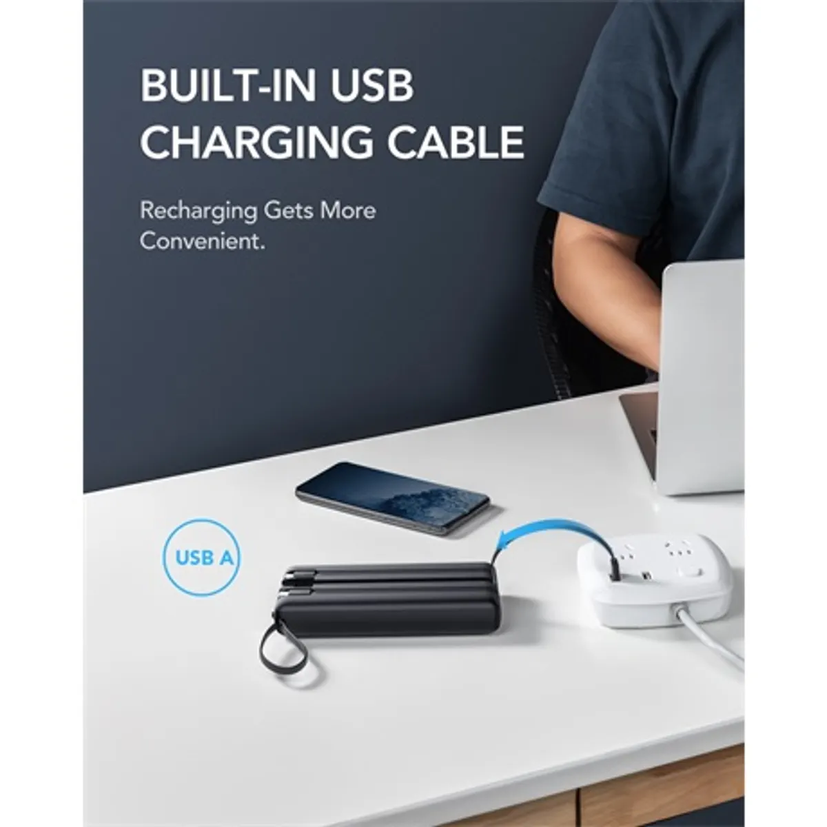 Veger VP2047 C20 20000mAh beépített kábelekkel USB-A USB-C Lightning Micro USB #6