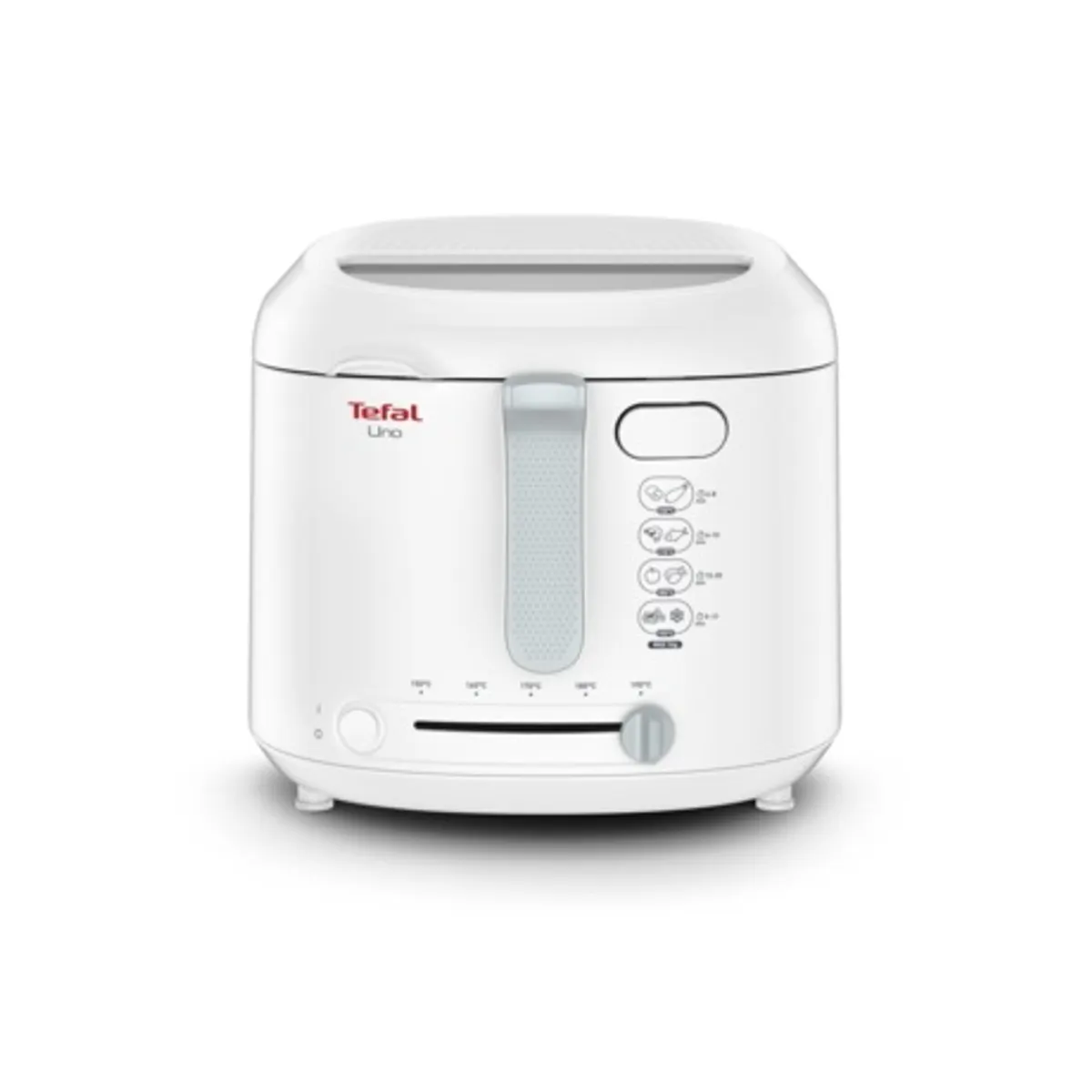 Tefal FF203130 Uno fritőz 1,8 l olajkapacitás 1 kg étel 150 °C - 190 °C automatikus fedélnyitás lecsepegtető üzemmód fehér #1