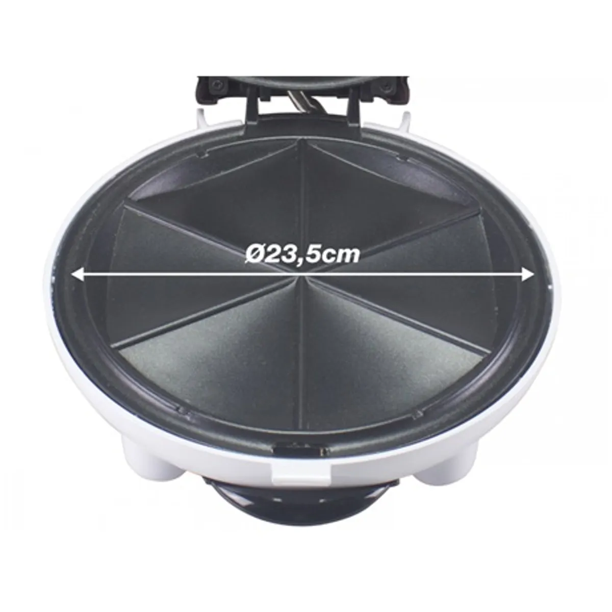 Beper P101CUD600 quesadilla sütő 23,5 cm sütőfelület, piros-fehér, tapadásmentes bevonat, hőszigetelt fogantyú, csúszásmentes lábak #5