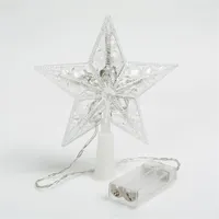 Family Christmas 58034 csillagcsúcsdísz többszínű 10 led 15 cm elemes #2