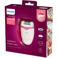 Philips BRE285/00 Satinelle essential epilátor opti-light fénnyel, vezetékes, 2 sebesség, 7 tartozék, mosható fej, bikini formázó fésű #2