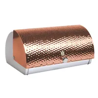 Berlinger Haus BH-6726 kenyértartó rozsdamentes acél rózsaarany kalapács felület zsanéros fedél #1