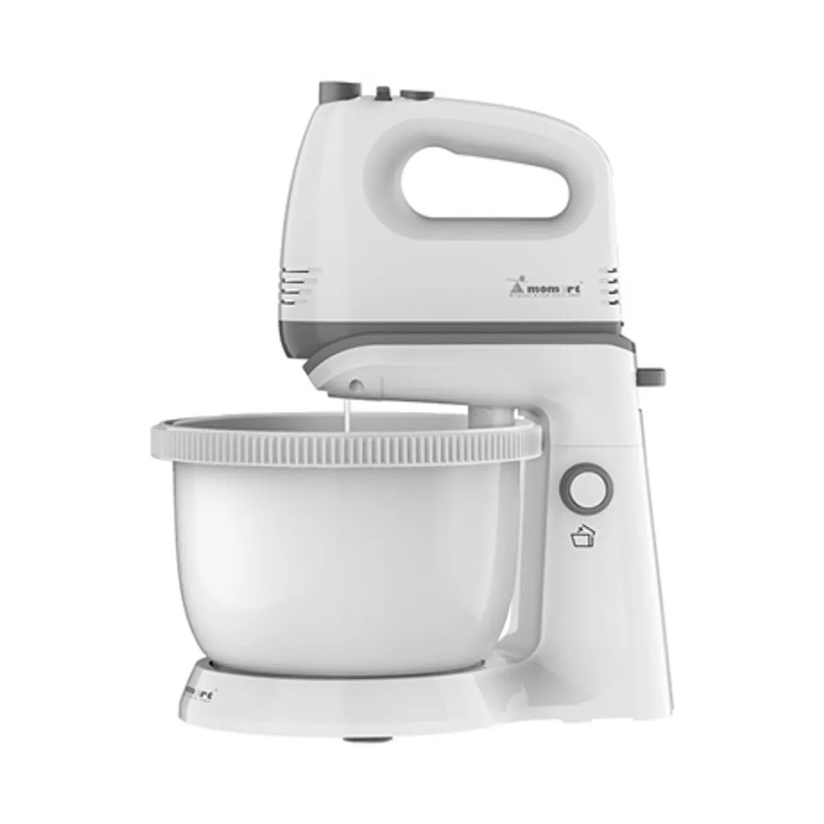 Momert 2241 tálas mixer 5 sebességfokozat turbo funkció kilökésgátló rendszer dagasztó és habverő karokkal 3,4 literes tál 400W #1