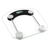 Esperanza EBS008K Pilates fürdőszobai mérleg 180 kg 100 g beosztás energiatakarékos LCD 6 mm üveg automatikus bekapcsolás CR2032 garancia 1 év
