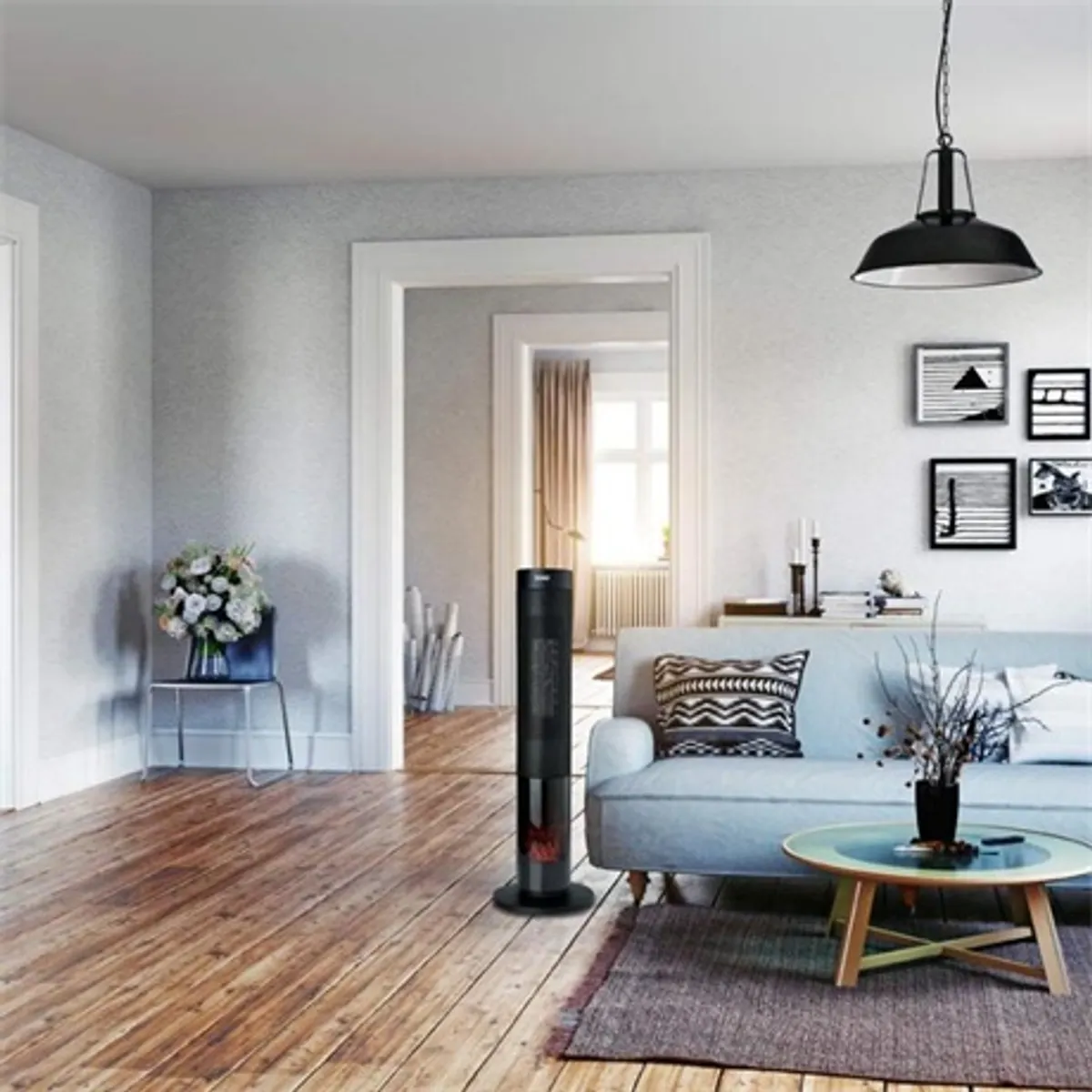 Domo DO7345H fűtőventilátor kandallóhatás érintőképernyős 2000 és 1300 W 2 fokozat 15-35 C időzítő 1-24 h ECO túlmelegedés védelem #6