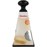Metaltex MX194616 univerzális reszelő négy oldalú, csúszásmentes szilikon aljú, rozsdamentes acél, fogóval #2
