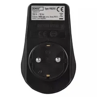 Emos P00292 kapcsolható aljzat ip44 schuko 250V~16A 3680W gyerekzár fekete #3