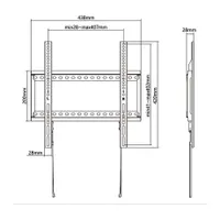 Stell SHO 5200 fix fali konzol 32-70" fekete VESA 75x75 100x100 200x100 200x200 300x200 300x300 400x200 400x300 400x400 teherbírás 75 kg #6