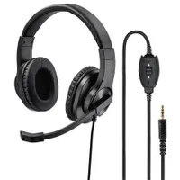 Hama 00139926 HS-P350 pc-headset rugalmas mikrofonkarral 3,5 mm jack 2 m fekete #1