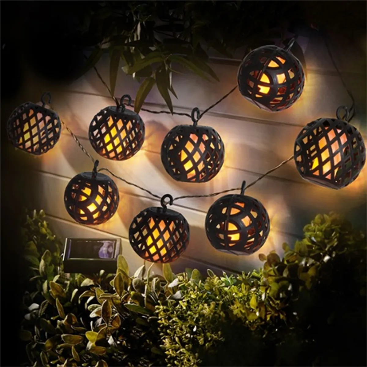 Garden of Eden 11741 Szolár fényfüzér 8 gömb narancssárga LED 10 LED gömbönként 140 cm IP44 automatikus sötétedéskor #2