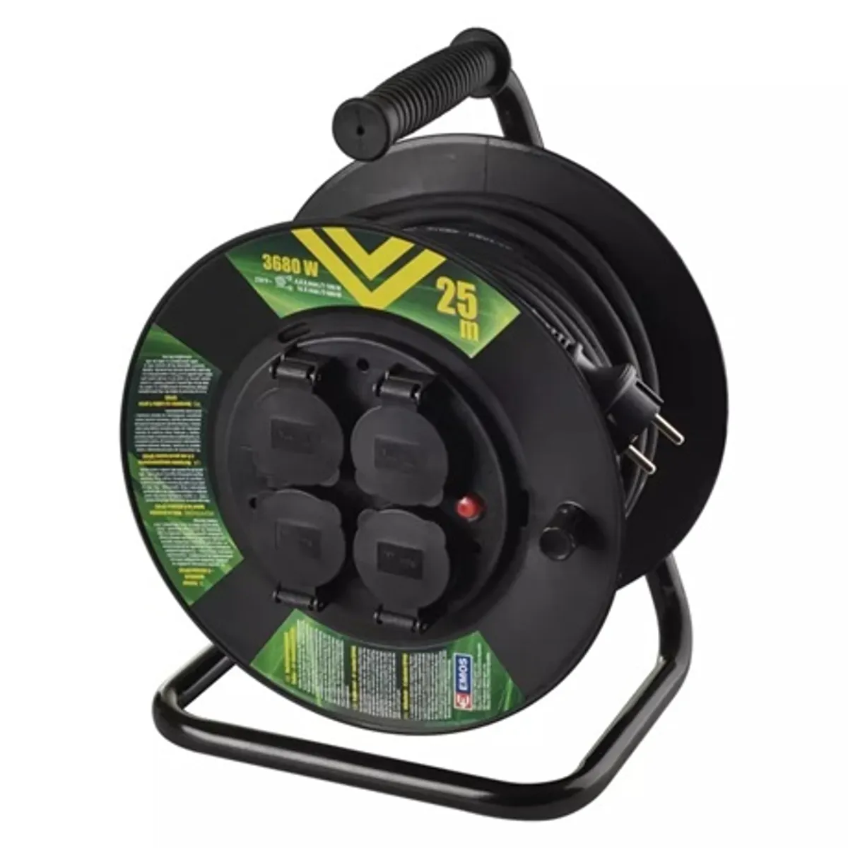 Emos P08225 kábeldob kültéri 4 aljzat IP44 25m 1,5 mm2 230 V #3