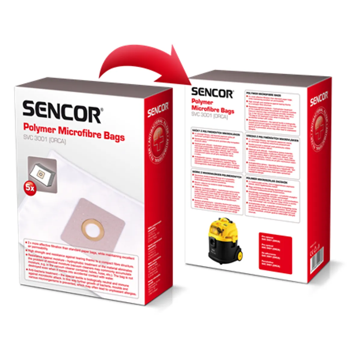 Sencor SVC3001 PAPÍRZSÁK papírzsák 5db csomag egyszeri használatra #1