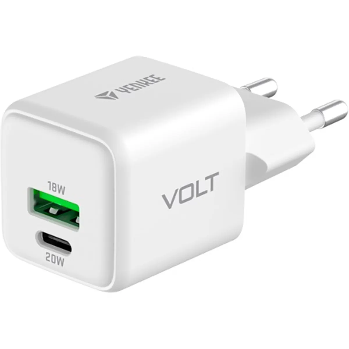 Yenkee YAC G38 Volt GaN töltő 20W USB-C és USB-A fehér #4