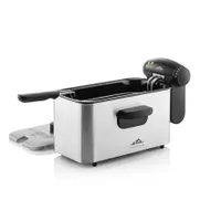 Eta 317290000 olajsütő rozsdamentes 3 literes zománc edény állítható kosár 150-190 °C 2000 W easy clean funkció csúszásmentes lábak #2