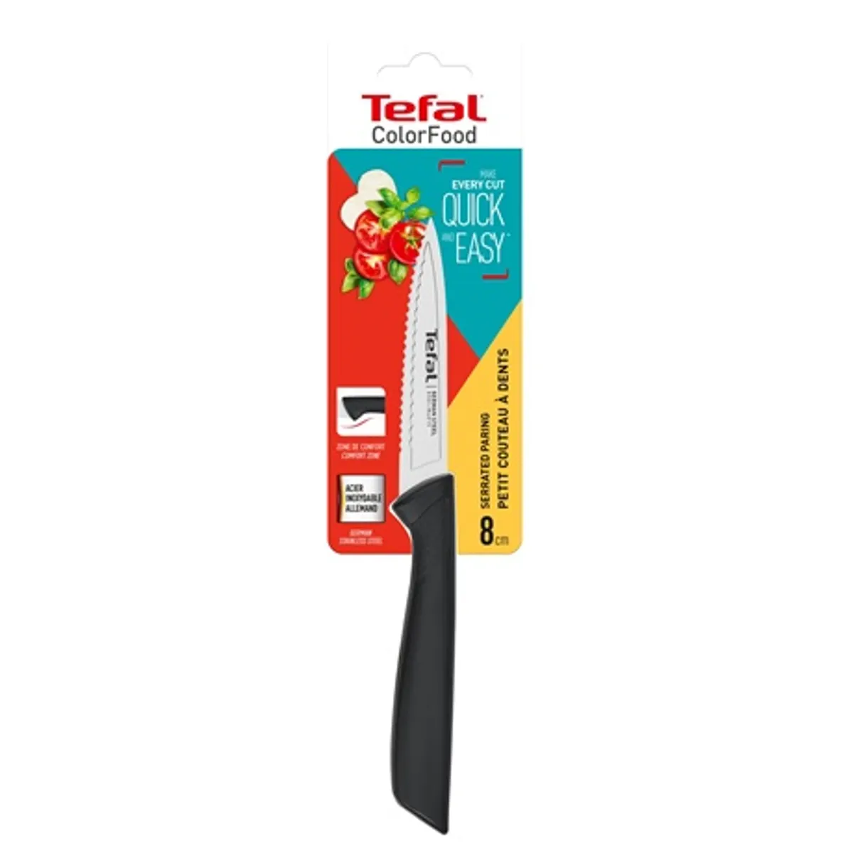 Tefal K2731104 Colorfood fogazott vágókés 8 cm rozsdamentes acél #3