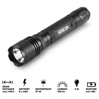 Sencor SLL 112 LED zseblámpa 200 lm IP44 3 mód AA #2