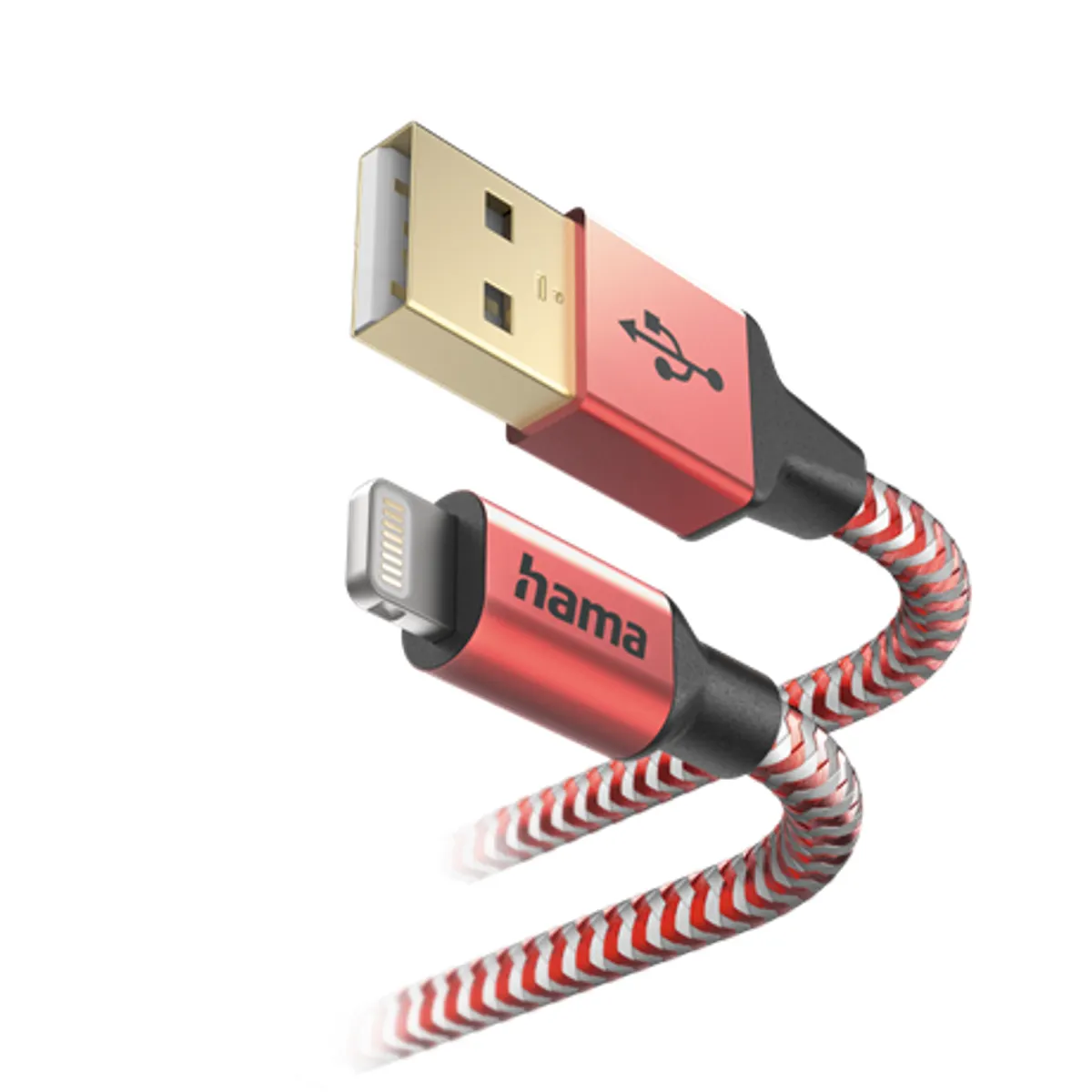 Hama 00201554 Lightning adatkábel Reflective USB 2.0 1,5 m piros #3