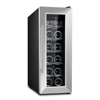 Eta 978290010F borhűtő 12 palack 38 l 12-18 °c led kijelző érintésvezérlés termoelektromos zaj 24 db 55 w fekete rozsdamentes keret #1