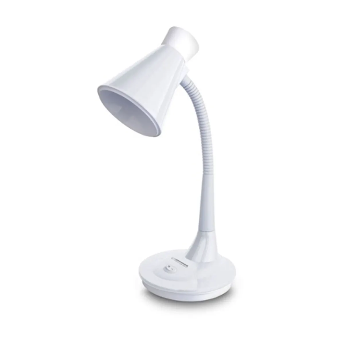 Esperanza ELD115W Diadem asztali lámpa fehér E27 rugalmas kar stabil alap bekapcsoló 220-240V 1,2 m kábel LED max 12W GLS CFL max 25W #1
