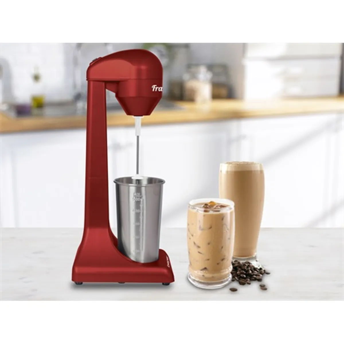 Beper BP.690 tejhabosító és shake készítő 2 sebességfokozat 100W rozsdamentes acél pohár 500 ml mércével #6