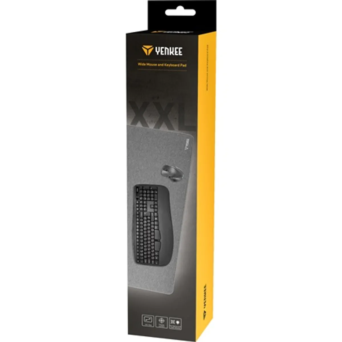 Yenkee YPM 9040GY EGÉRPAD 900x400x4 mm pamut felület gumialap szürke csúszásmentes #7