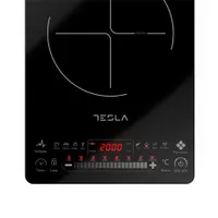 Tesla IC400B indukciós hordozható főzőlap 2000W fekete kristályüveg érintőérzékelővel 250x250 mm zóna 200 mm 80-240 °C 8 fokozat auto kikapcsolás #1