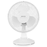 Sencor SFE2310WH asztali ventilátor 23 cm lapátkerék, 2 fokozat, 90 fokos oszcilláció, fém védőháló, csúszásgátló lábak #1