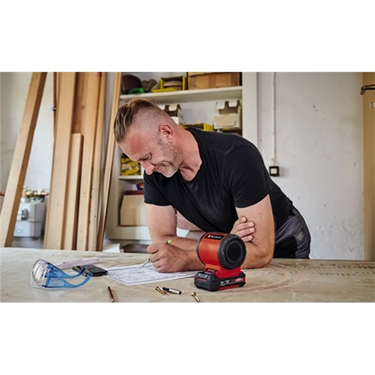 Einhell TC-SR 18 LI - SOLO Power X-Change hangszóró 2x3W Bluetooth 5.0 AUX USB töltés #4